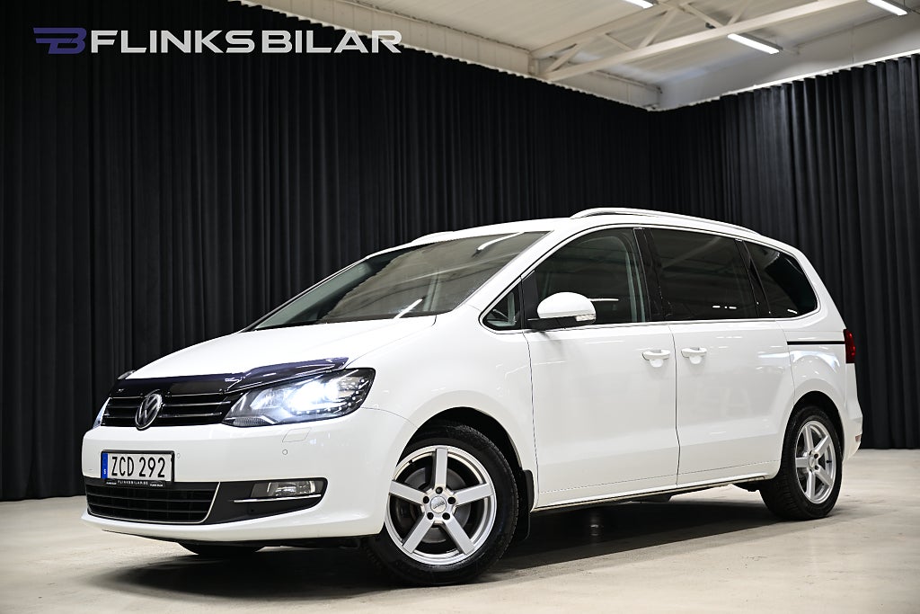 Volkswagen Sharan DSG GT 184HK 7-Sits|Drag|Värmare|Eldörrar|GPS|Backkamer