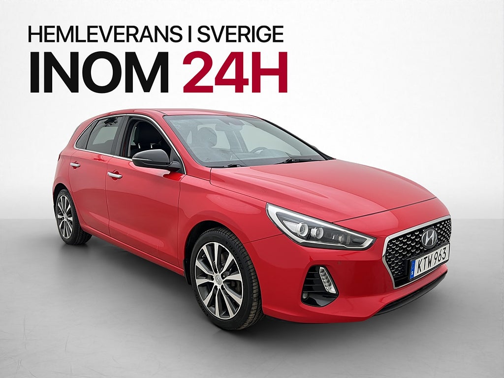Hyundai i30 1.4 140hk Comfort Kamera Navi Halvskinn Elstol
