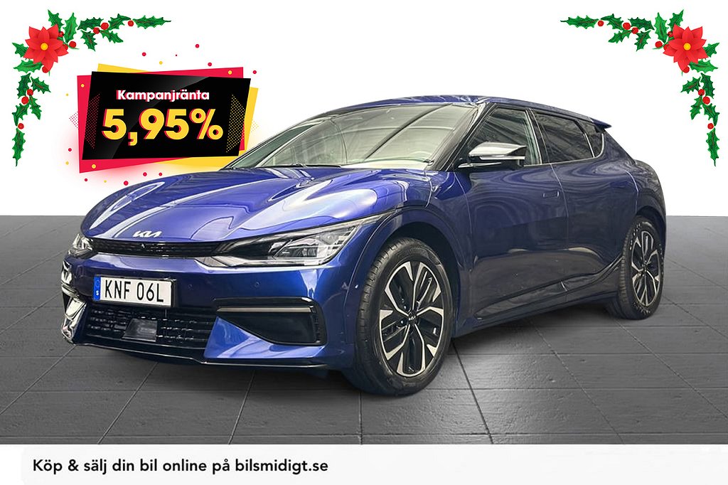 Kia EV6 77.4kWh GT-Line AWD CCS 360° Drag Moms 325hk 5,95%*