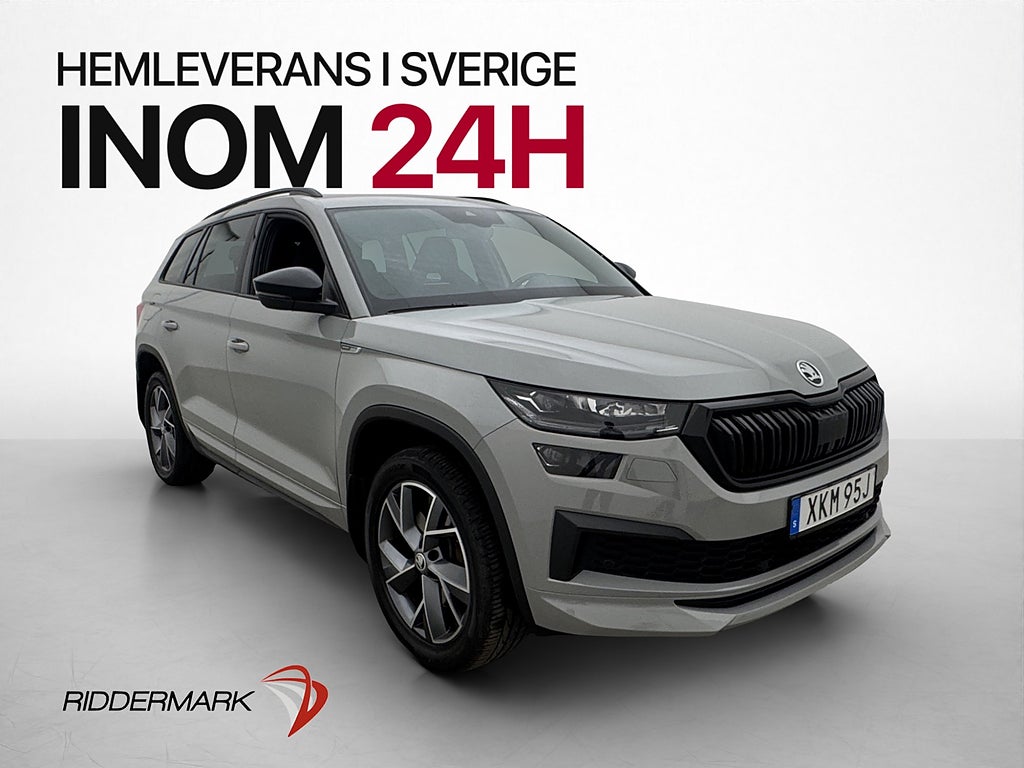 Skoda Kodiaq TSI 4x4 190hk Sportline 7-Sit Cockpit Värm Drag