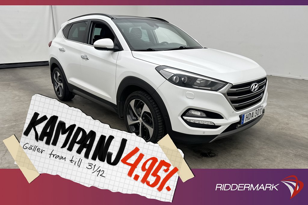 Hyundai Tucson 2.0 CRDi 4WD 185hk Premium Pano 4,95% Ränta