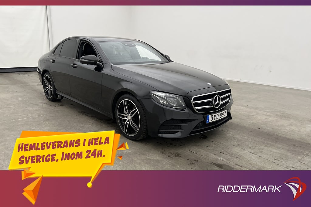 Mercedes-Benz E 220 d Sedan AMG HUD D-Värmare 360° Navi Drag