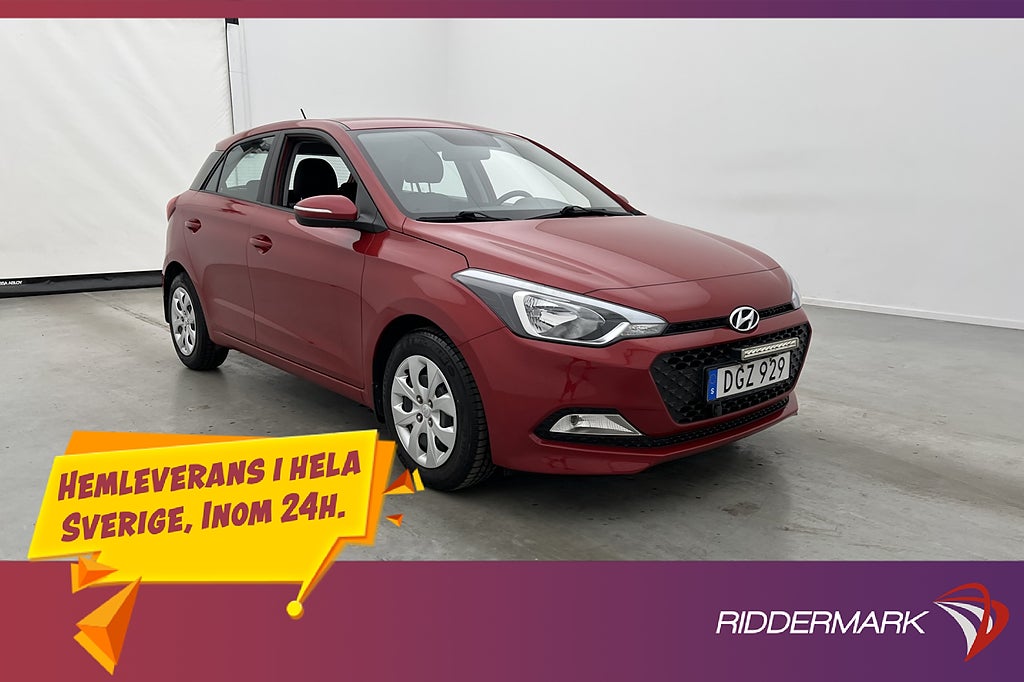 Hyundai i20 1.2 84hk Comfort Rattvärme Bluetooth En-Brukare