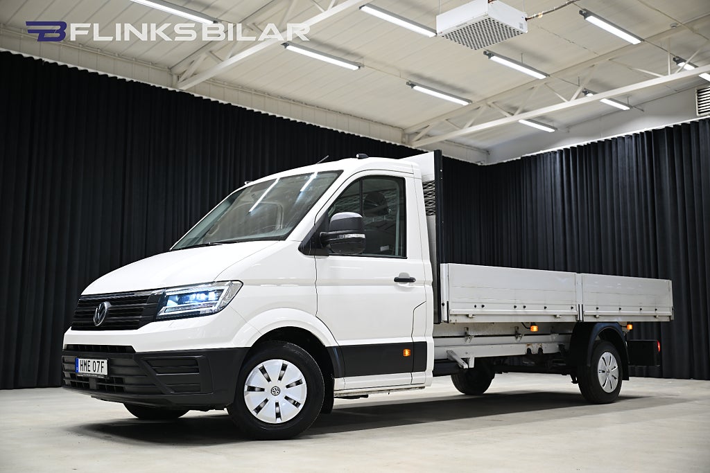 Volkswagen crafter 177HK L4 Automat|Långflak|LED|Drag|Värmare|Lågmil|Moms