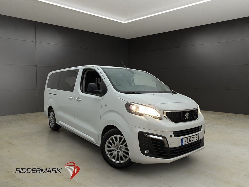 Peugeot Traveller ExtraLång M/K-Värm PDC CARPLAY 9-Sits Moms