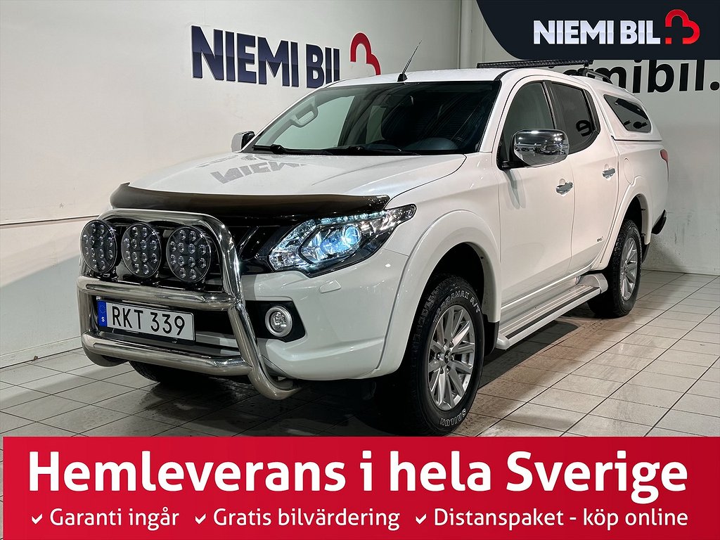 Mitsubishi L200 Dubbelhytt 2.4 AWD Kåpa Kamera Skinn MoK SoV