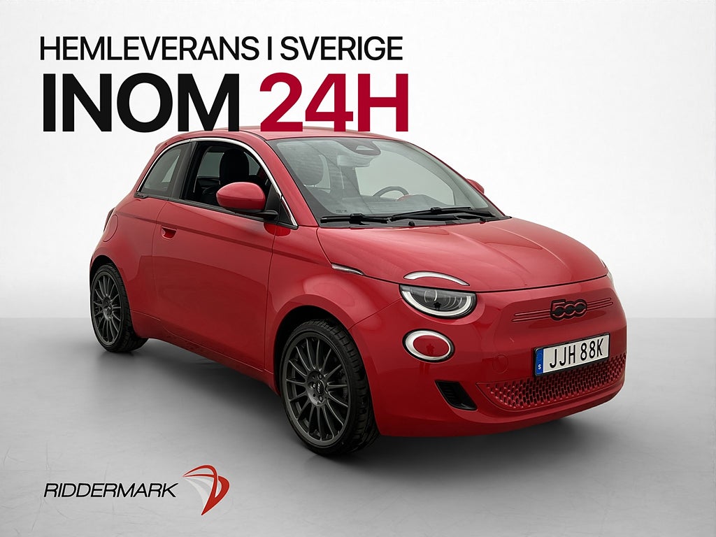 Fiat 500E 42 kWh 118hk MOMS Navi Bluetooth Android-Auto