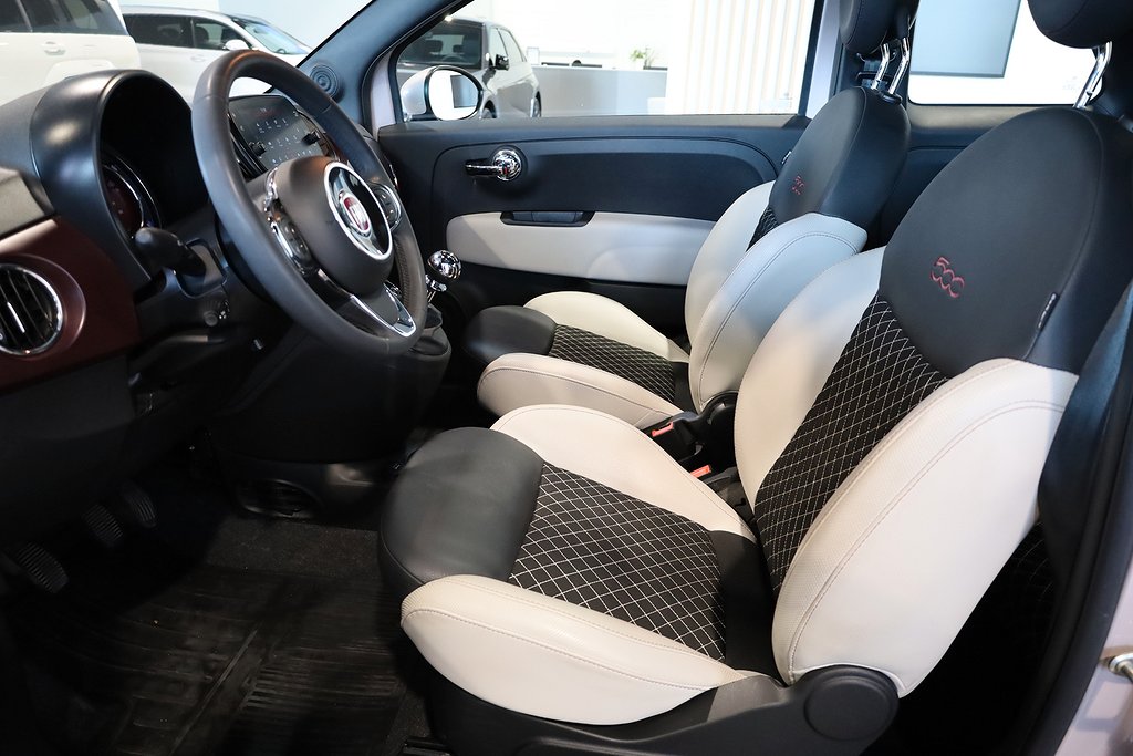 Fiat 500 1.2 Star Panorama PDC Blåtand Delläder 2020