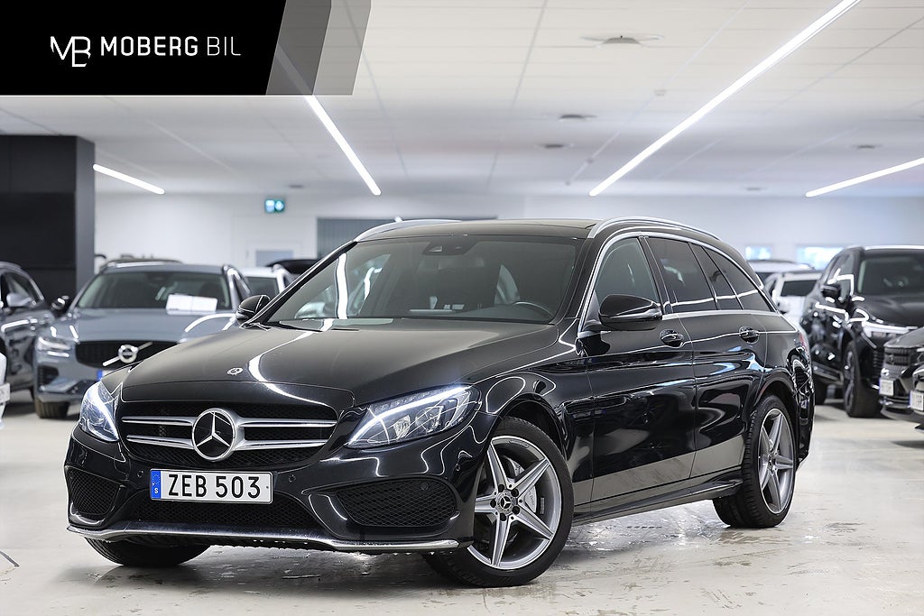 Mercedes-Benz C200 C 200 4M Helg på Moberg! AMG Line Burmester Pano Drag