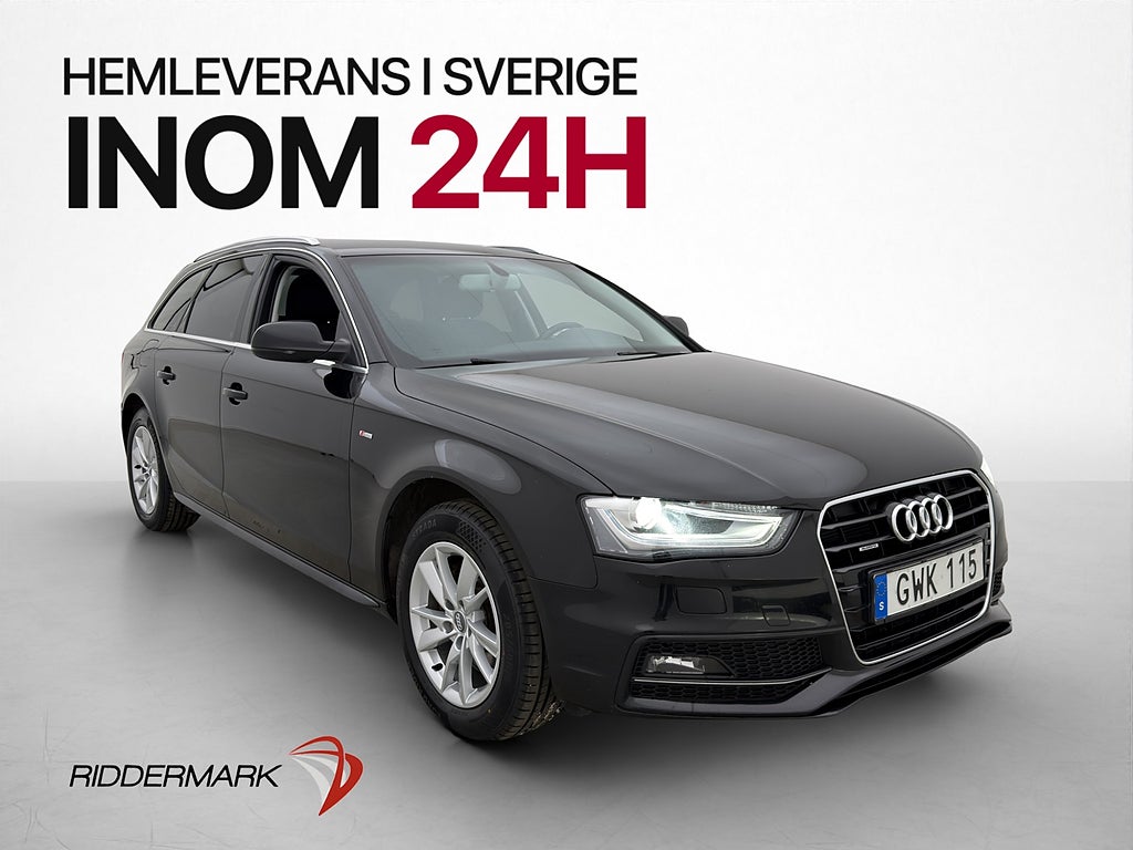 Audi A4 TDI Quattro 190hk S-Line Navi P-Sensorer Dragkrok