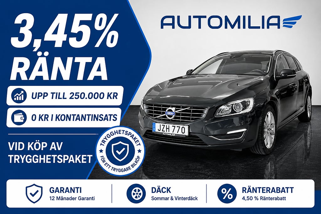 Volvo V60 D4 Geartronic,Euro 6,Navigation SUPERLÅG RÄNTA - 3,45 %