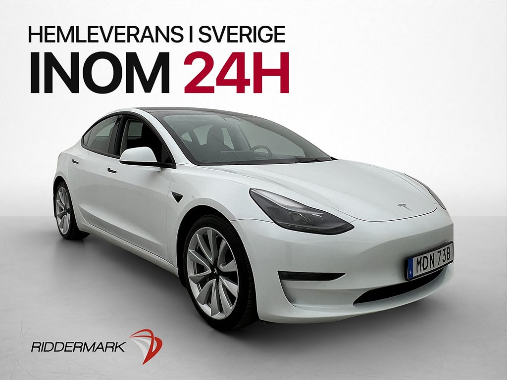 Tesla Model 3 Long Range AWD 498hk Pano Autopilot Skinn