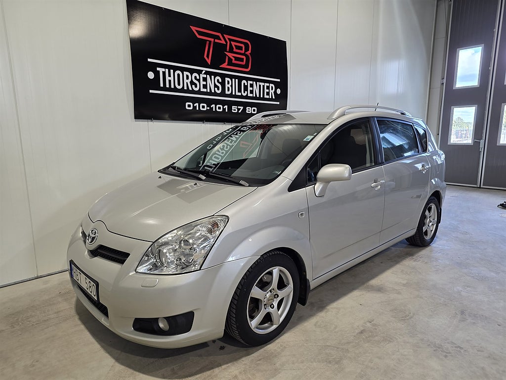 Toyota Corolla Verso 1.8 VVT-i MultiMode, 129hk/Få ägare/Drag/Välservad
