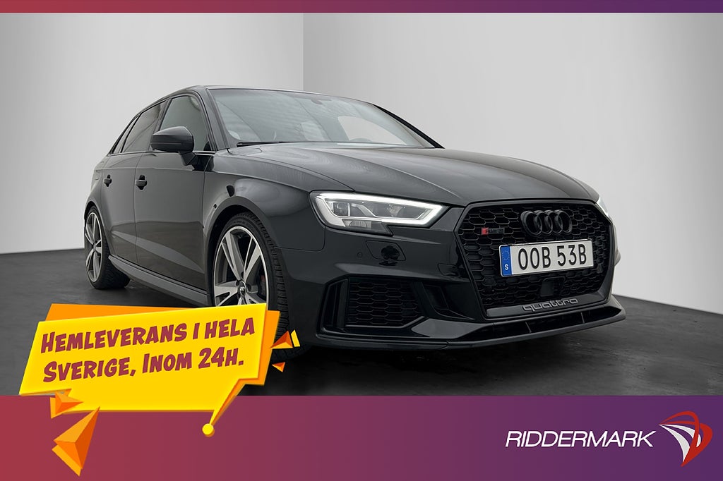Audi RS3 Sportback Quattro 400hk B&O Skinn Cockpit CarPlay