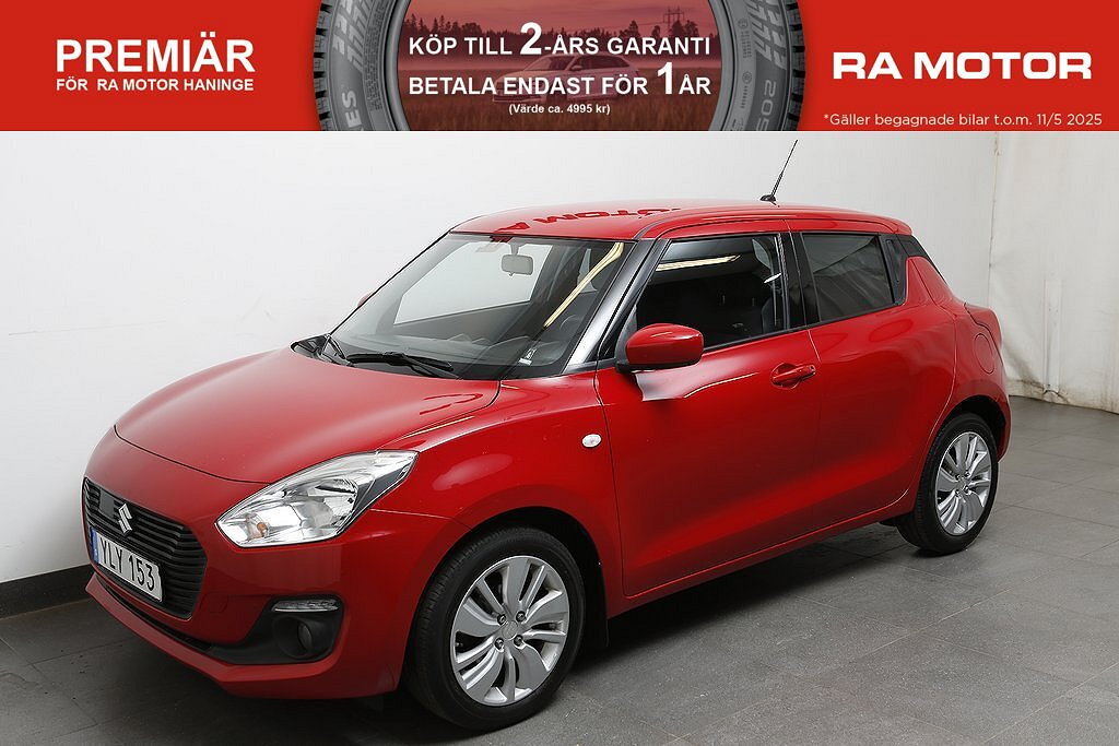 Suzuki Swift 1,2 90hk 5D Adaptiv Farthålllare Backkamera 2018
