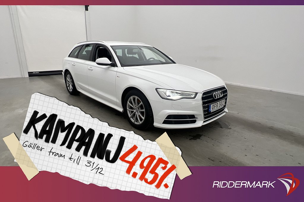 Audi A6 Avant 2.0 TDI 190hk S-Line P-Värm Sensor 4,95% Ränta