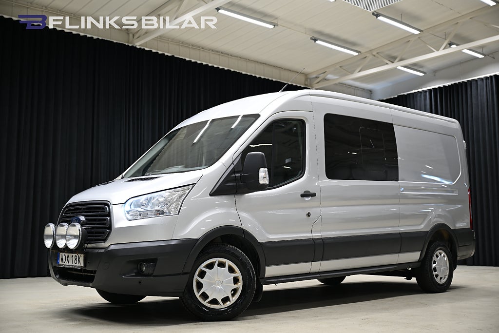 Ford transit 350 Crew Van 170HK Dubbelhytt|5-Sits|Drag|Värmare|Moms