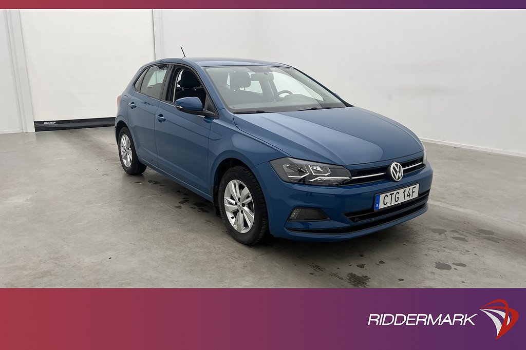 Volkswagen Polo 1.0 TSI 95hk Kamera Drag Låg-Skatt 0,46L/mil