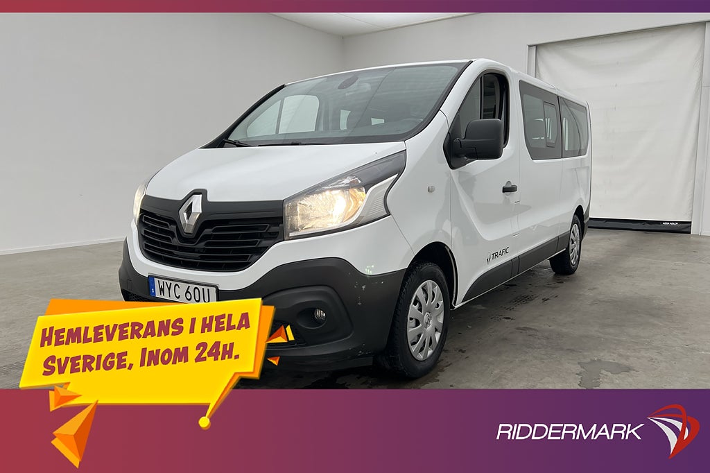 Renault Trafic Lång Värmare PDC Dragkrok 9-Sits Farthållare