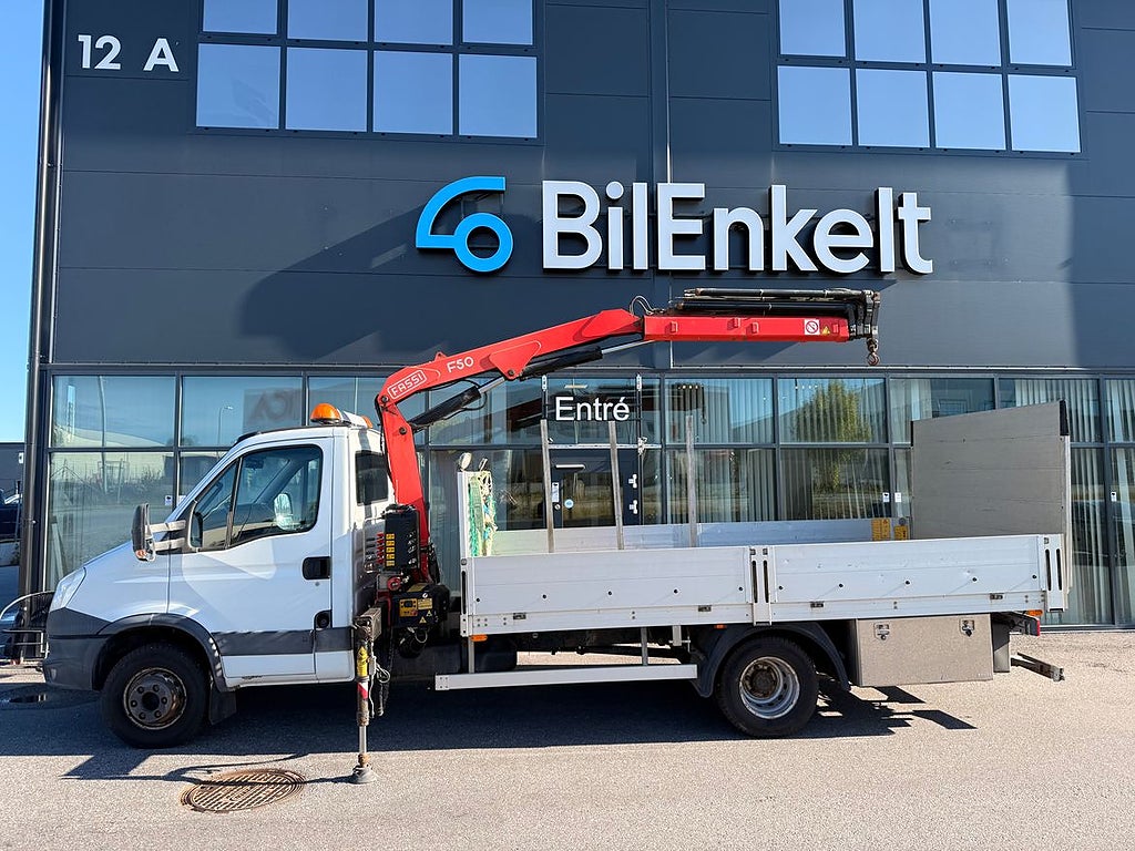Iveco Daily 3.0 170Hk 7t Kranbil Bakgavellyft Flakbil