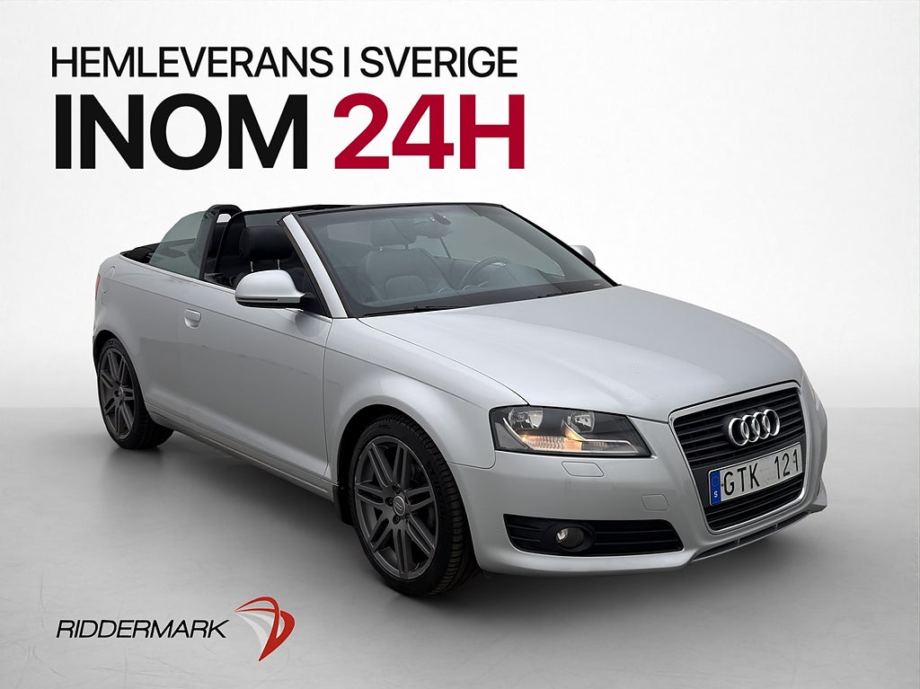 Audi A3 Cabriolet 1.8 TFSI 160hk Skinn Sensorer Farthållare