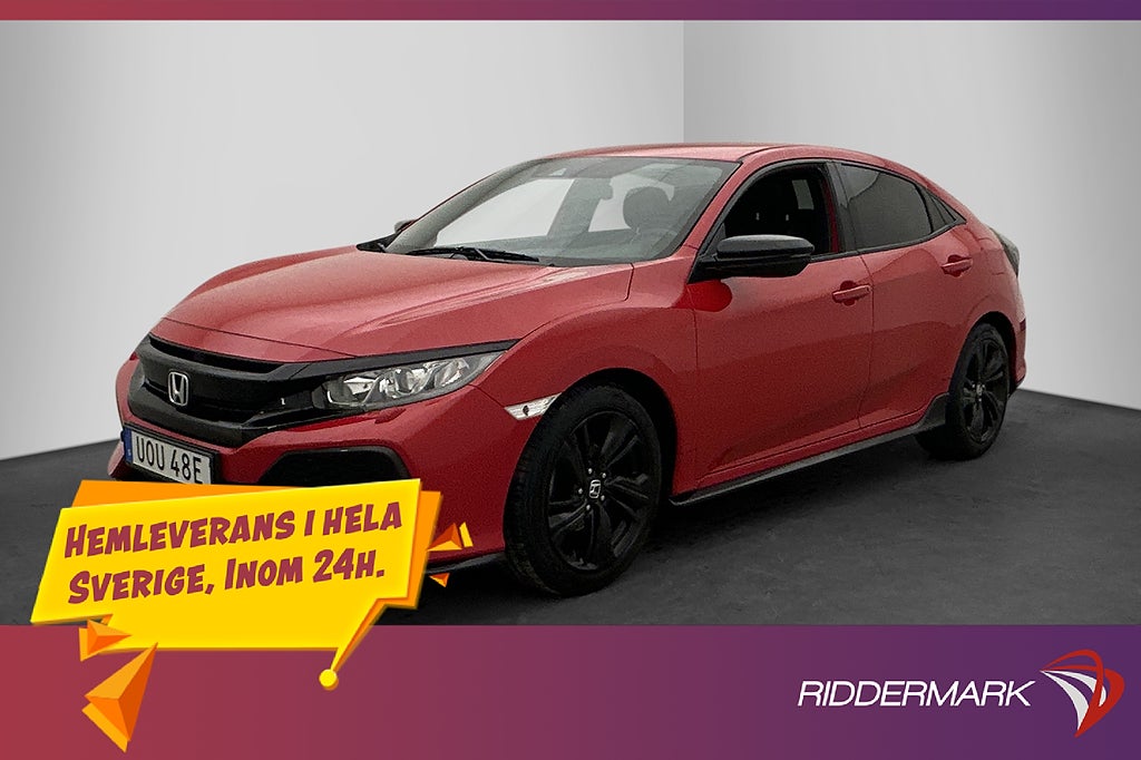 Honda Civic 1.0 CVT Dynamic Värmare Drag Kamera Navi Skinn