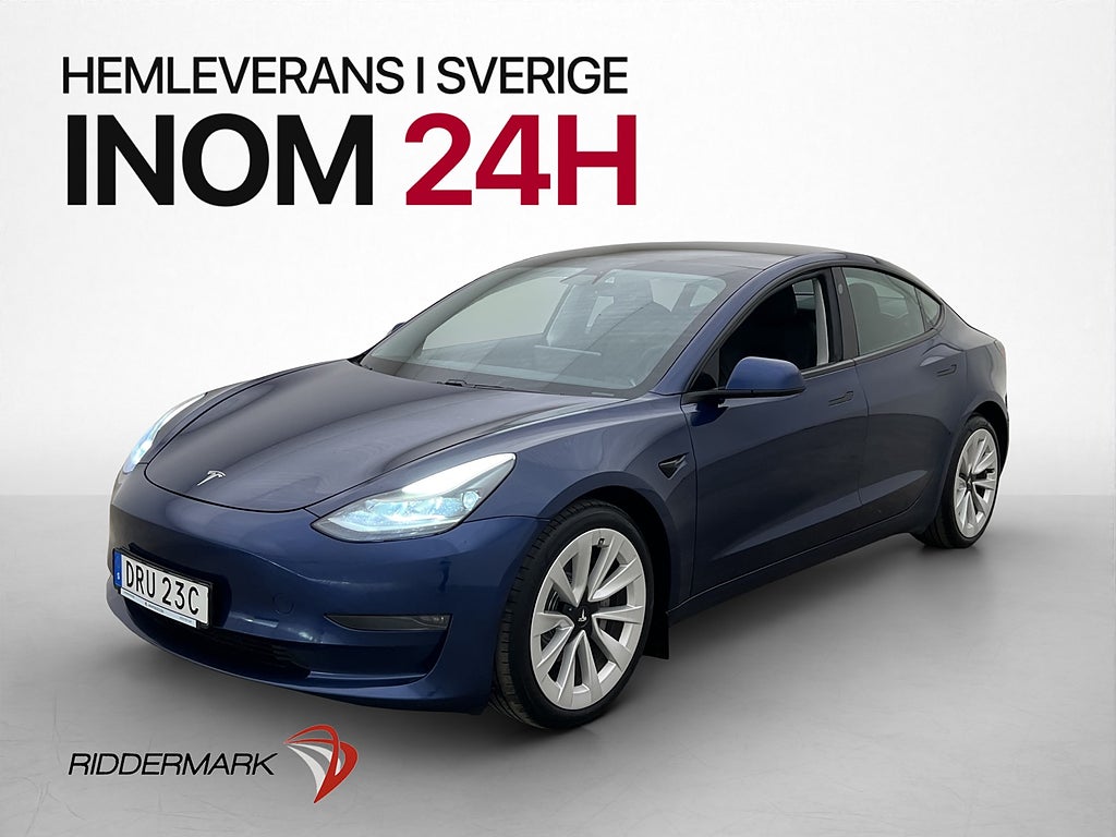 Tesla Model 3 Long Range AWD Värmepump Adp-fart Drag Pano