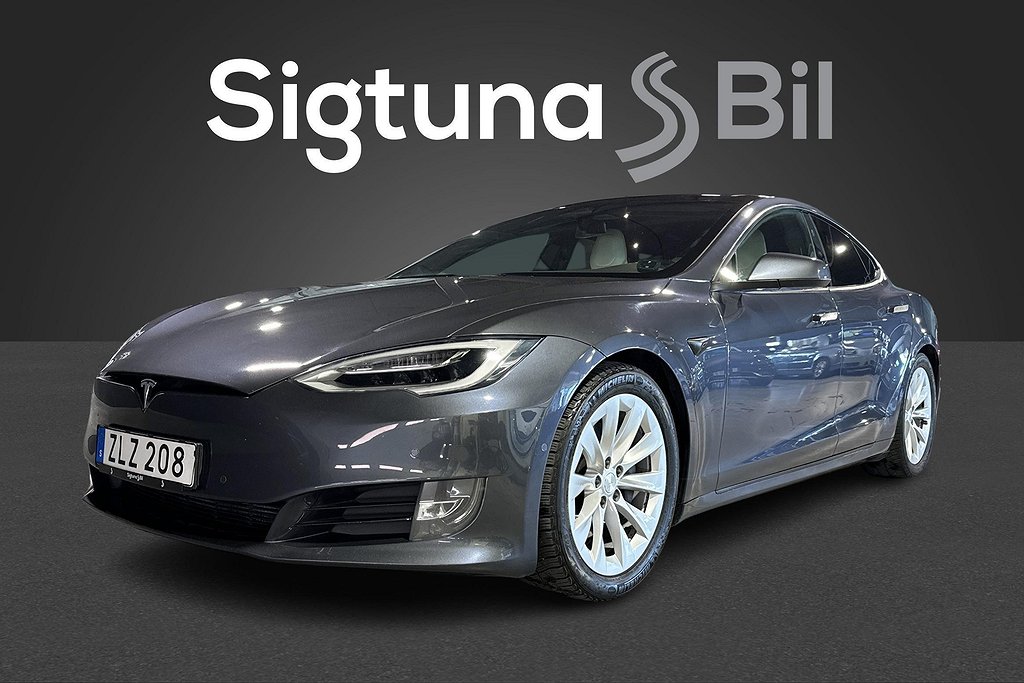 Tesla Model S 100D AWD VITT SKINN GARANTI 2ÅR 525HK LUFT CCS