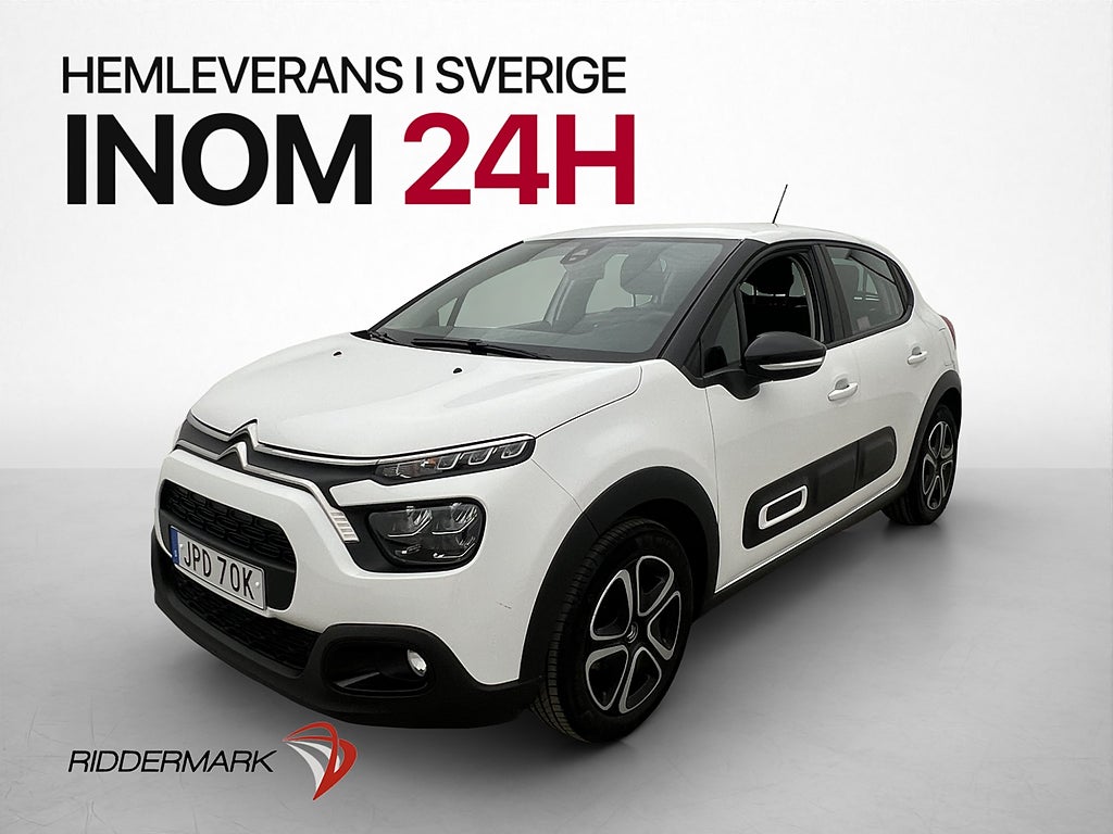 Citroën C3 1.2 PureTech 83hk CarPlay P-Sensorer Farthållare