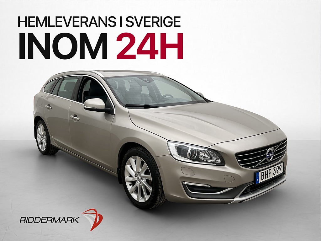 Volvo V60 D4 Summum Taklucka VOC Värmare Skinn Sensorer Navi