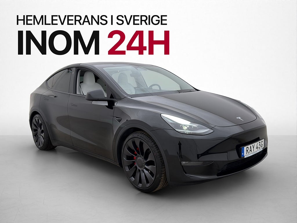 Tesla Model Y Performance AWD Värmepump AP Pano Skinn MOMS