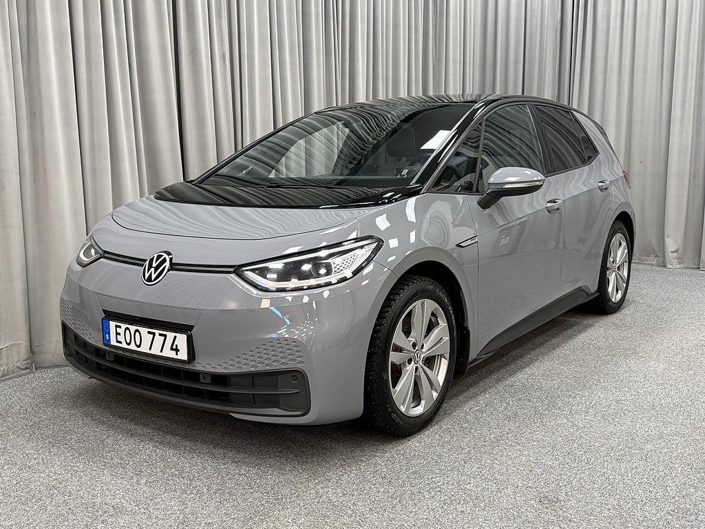Volkswagen ID.3 Pro Performance 204HK Värmepump/Panorama/Adaptiv Farth