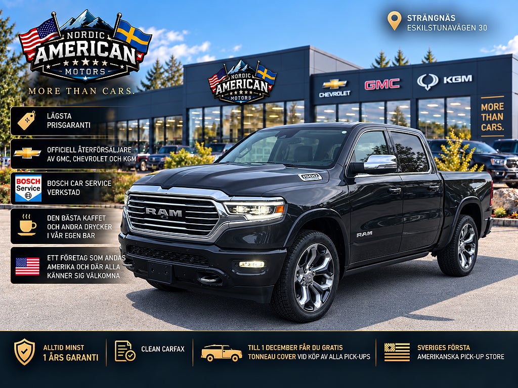 Dodge RAM 1500 Limited Longhorn 5.7 HEMI V8 - Fullutrustad! - I Lager