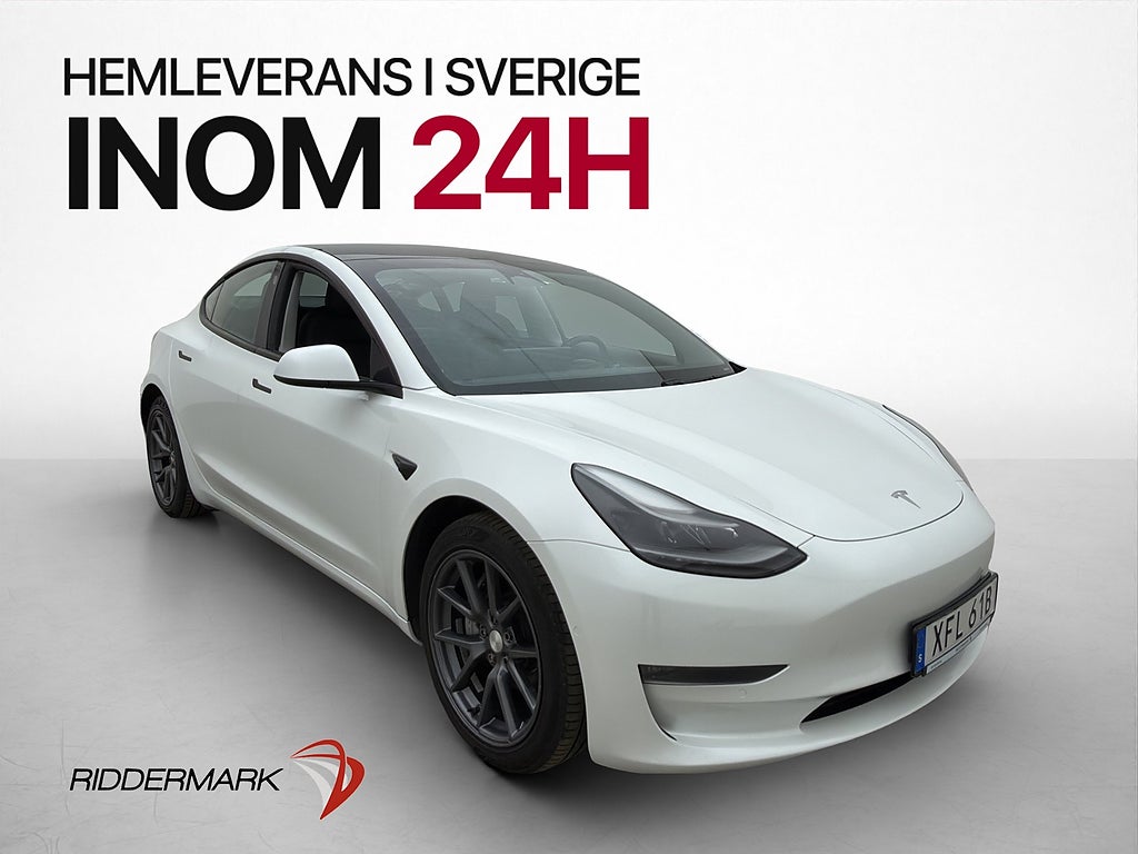 Tesla Model 3 Long Range AWD 440hk Värmare Pano Kamera
