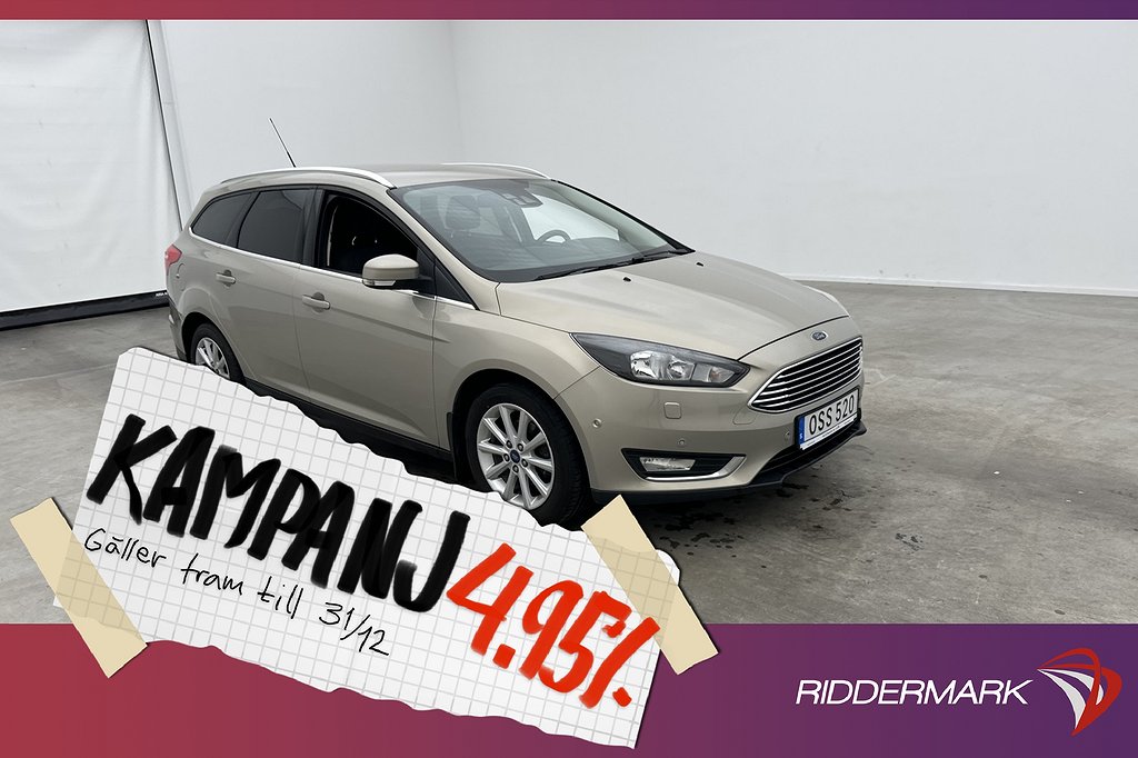 Ford Focus Kombi 1.0 125hk Titanium Sensorer 4,95% Ränta