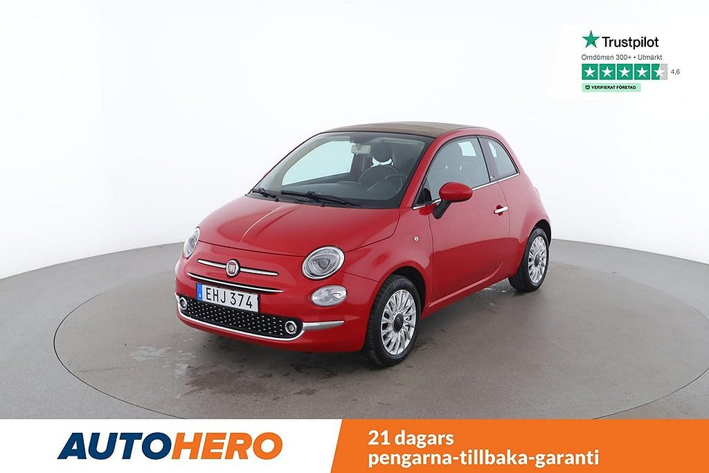 Fiat 500C 1.2 8V / NYSERVAD, PDC-Bak