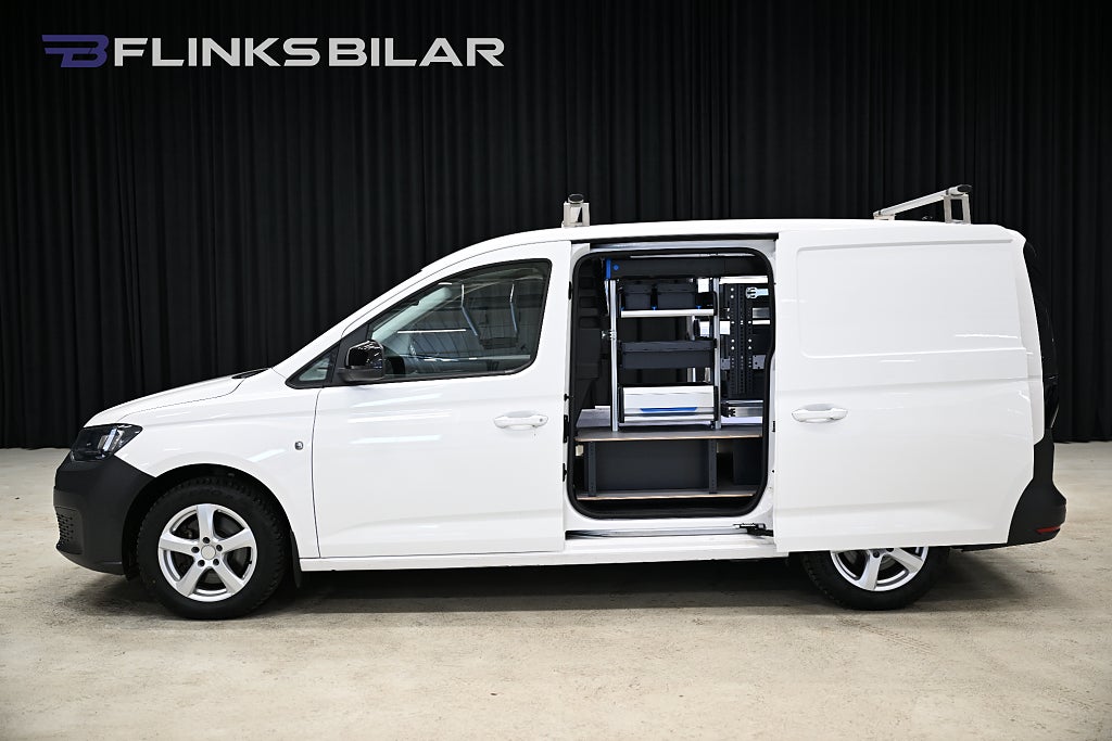 Volkswagen Caddy Maxi DSG 122HK Servicebil|Dubbeldörr|Dubbelgolv|Sortimo|Moms
