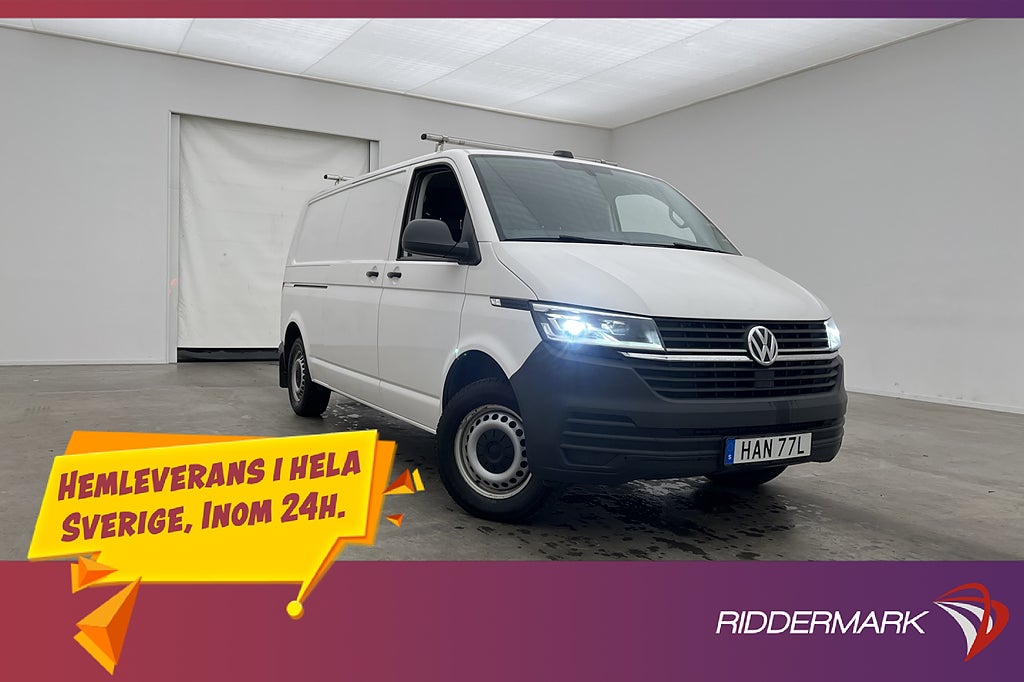 Volkswagen Transporter L2 Värm PDC Drag 2xDörr CARPLAY Moms