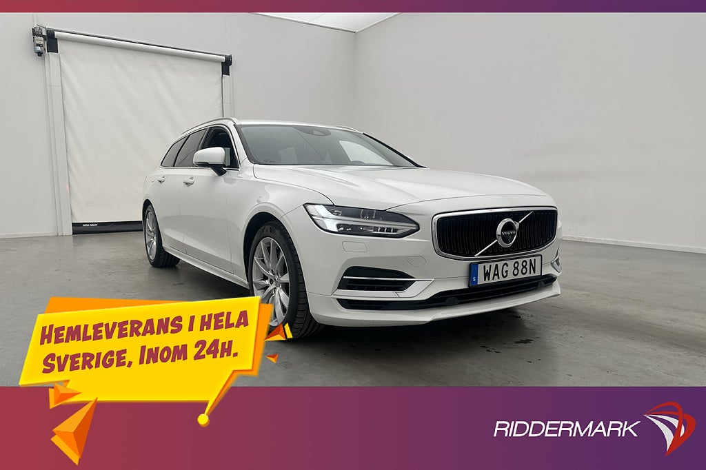 Volvo V90 Recharge T8 AWD Momentum HUD 360° Värmare Läder
