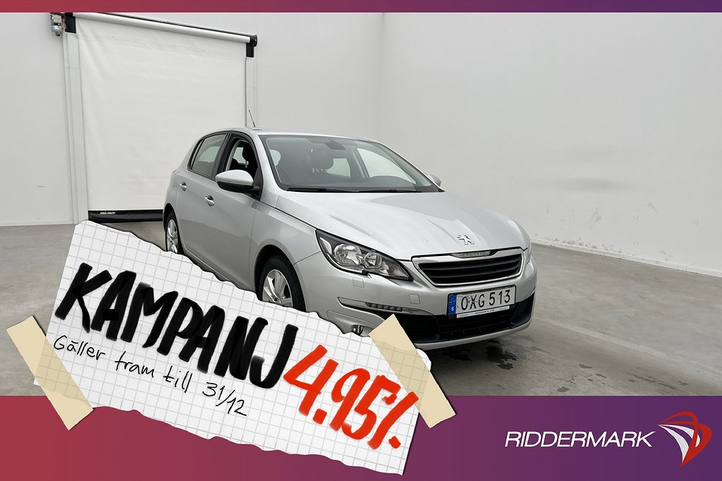 Peugeot 308 1.6 BlueHDI 120hk Active Sensorer 4,95% Ränta