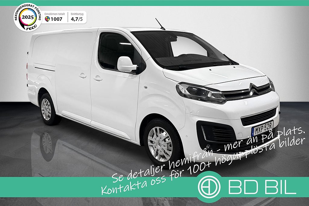 Citroën Jumpy 2.0 BlueHDi 177HK L3 LÅNG KYLBIL VÄRMARE MOMS CARPLAY
