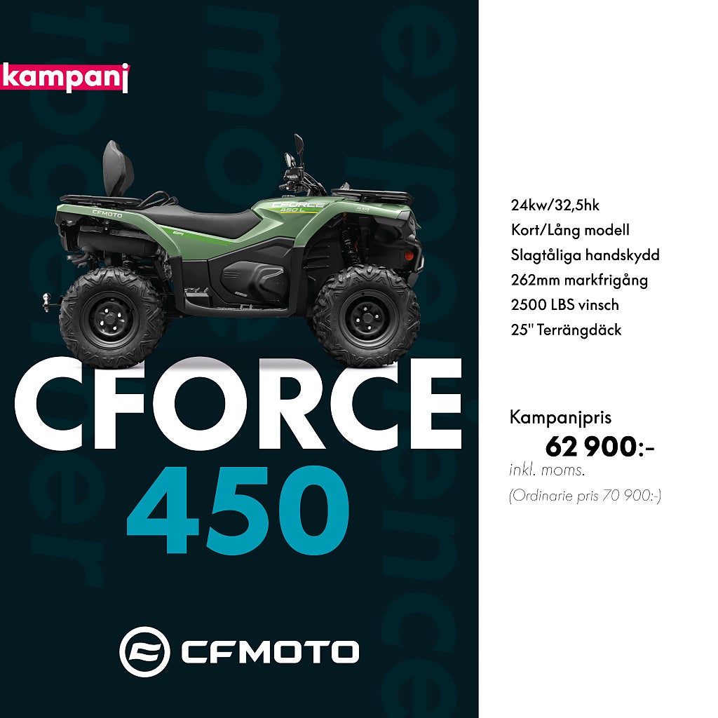 CFMOTO C FORCE 450 EFI NU SUPERPRIS ! +PLOG & LADDAR-KAMPANJ