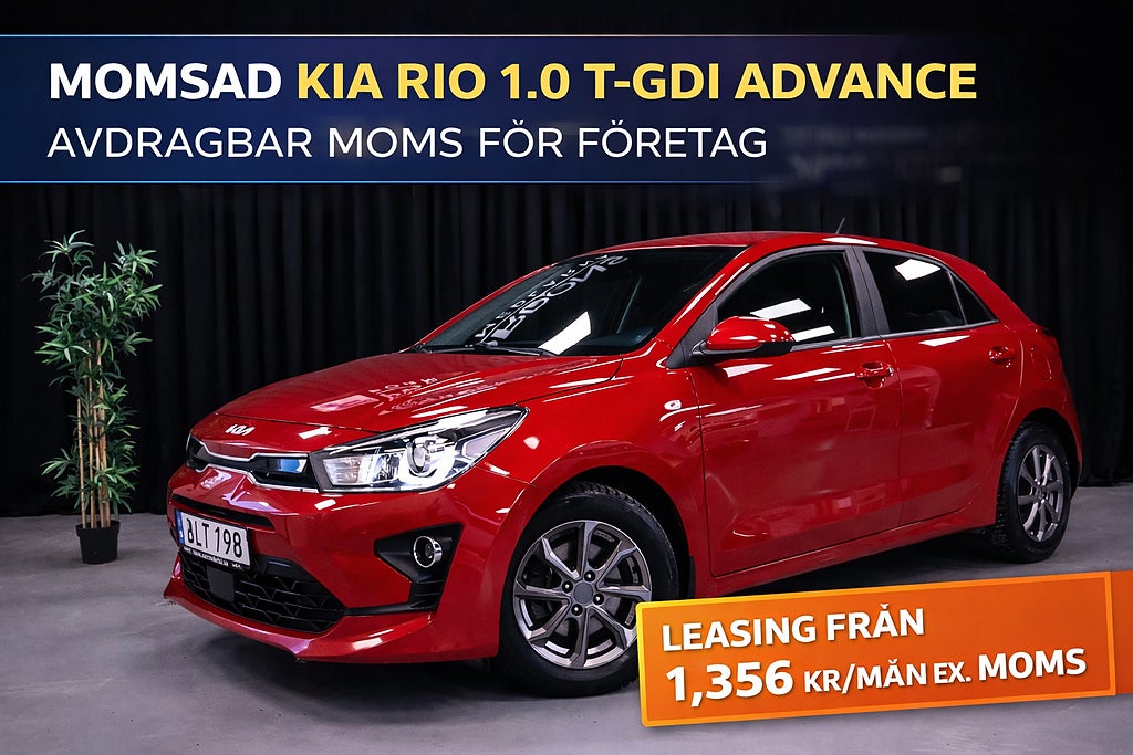 Kia Rio 1.0 T-GDI Advance GLS Moms B-kamera Rattvärme 1-ägare