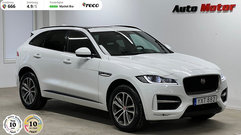 Jaguar F-Pace 20d AWD R-sport 180hk Cockpit/Panorama/Värmare