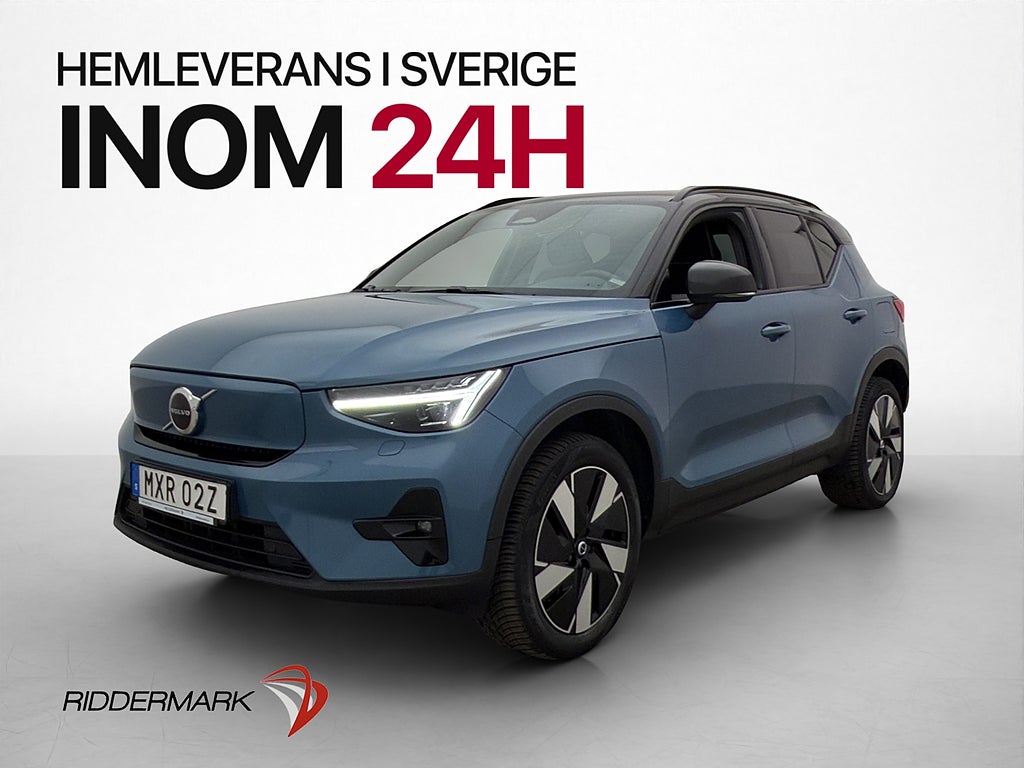 Volvo XC40 Recharge Twin Plus Värmare Dragkrok Kamera MOMS