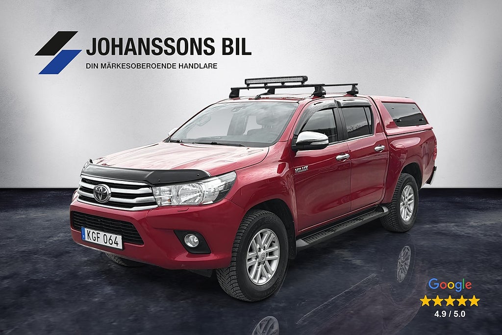 Toyota Hilux Dubbelhytt 2.4 AWD Euro 6 Kamera Värmare Drag