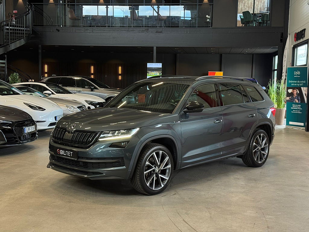 Skoda Kodiaq 7-Sits 2.0 TDI 4x4 Sportline Panorama Elstol Drag
