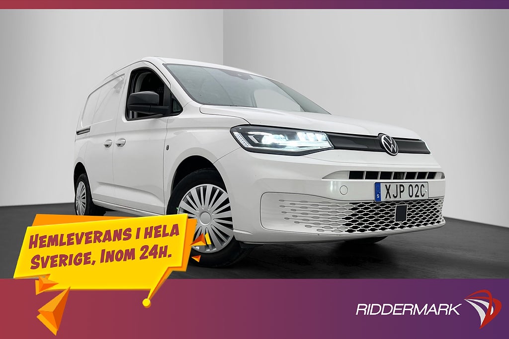 Volkswagen Caddy Cargo Värmare LED Drag CARPLAY Kamera Moms