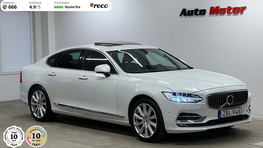 Volvo S90 D4 AWD Inscription 190hk Drag/Värmare/Taklucka/MOMS