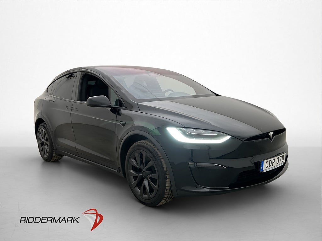 Tesla Model X AWD 7-Sits Dragkrok Uppgraderad AP Värmare